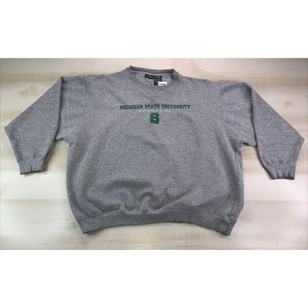 Vintage Y2K Pro Edge Embriodered Michigan State Spartans Sweatshirt Adult XL-